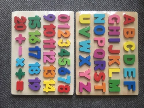 lemonlala Wooden Puzzles for Toddlers,Wooden Alphabet Number Puzzles Toddler Learning Puzzle Toys for Kids Ages 2 3 4 photo review