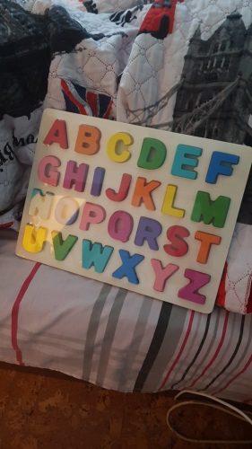 lemonlala Wooden Puzzles for Toddlers,Wooden Alphabet Number Puzzles Toddler Learning Puzzle Toys for Kids Ages 2 3 4 photo review