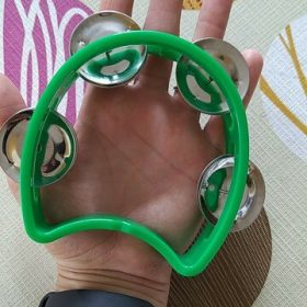 lemonlala Plastic Musical Percussion Tambourines, Dual Alloy Recording Combo Tambourine, Cutaway Half Blossom with 4 Bells photo review