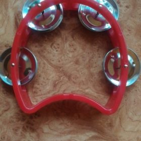 lemonlala Plastic Musical Percussion Tambourines, Dual Alloy Recording Combo Tambourine, Cutaway Half Blossom with 4 Bells photo review