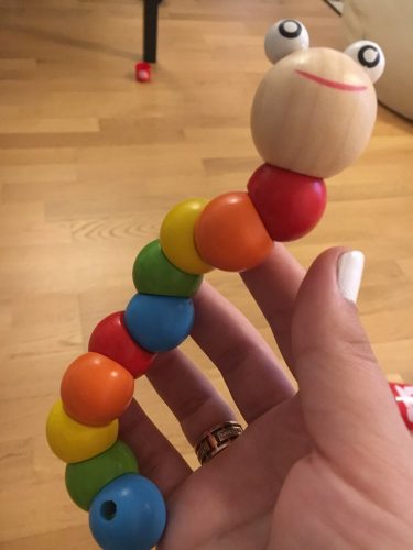nicebands Toy Caterpillar, Simulation Caterpillar Wooden Twisted Worms Children Early Educational Toys for 1 2 3 Children & Kids Boys and Girls photo review